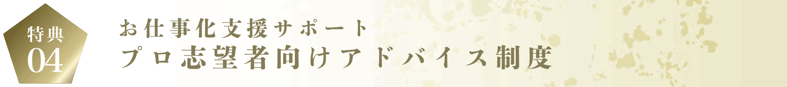 プロ志望者向けアドバイス制度