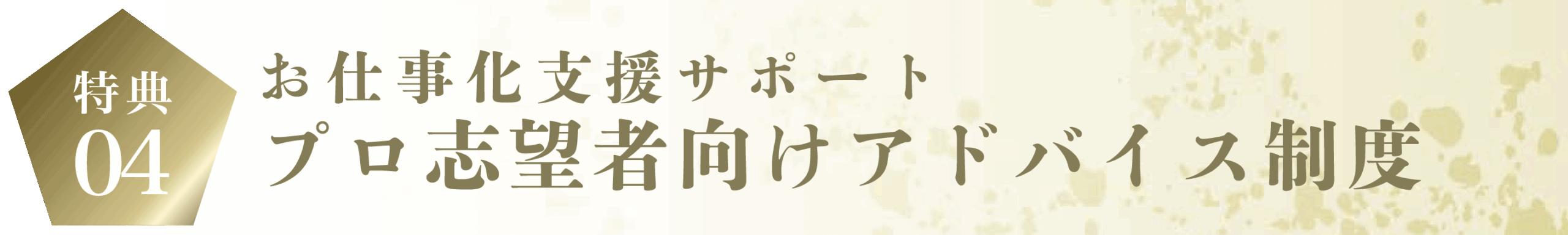 プロ志望者向けアドバイス制度