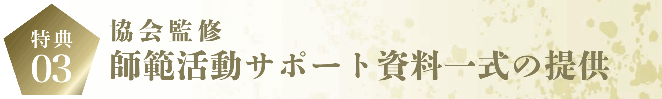 師範活動サポート資料一式の提供